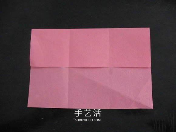 赠送初恋的小礼物！折纸蔷薇戒指的折法图解(图15)