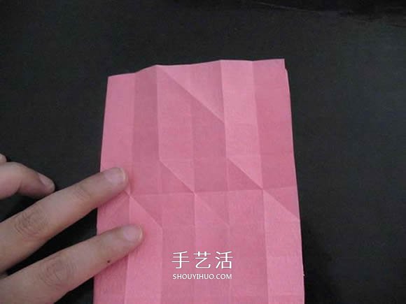 赠送初恋的小礼物！折纸蔷薇戒指的折法图解(图30)