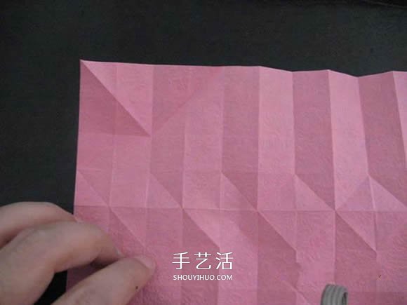赠送初恋的小礼物！折纸蔷薇戒指的折法图解(图29)