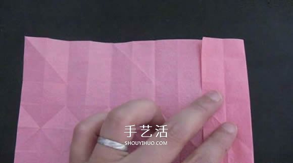 赠送初恋的小礼物！折纸蔷薇戒指的折法图解(图33)