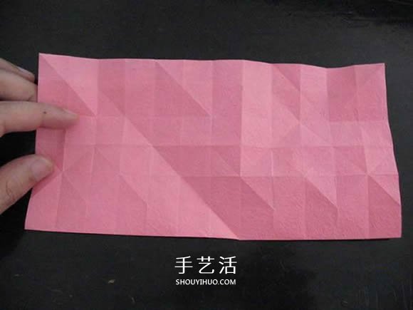 赠送初恋的小礼物！折纸蔷薇戒指的折法图解(图42)