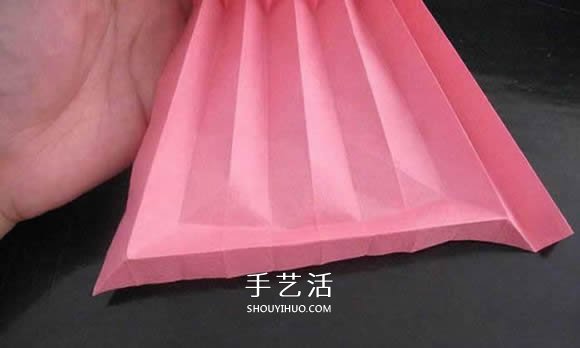 赠送初恋的小礼物！折纸蔷薇戒指的折法图解(图50)