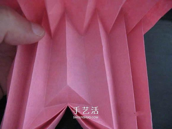 赠送初恋的小礼物！折纸蔷薇戒指的折法图解(图52)