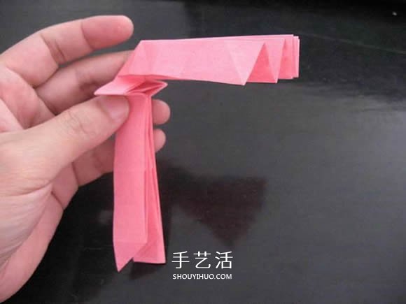 赠送初恋的小礼物！折纸蔷薇戒指的折法图解(图55)