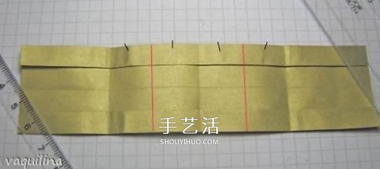 冬天的美丽折纸手工 立体雪花花球的折法图解(图5)