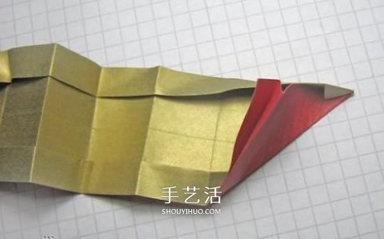 冬天的美丽折纸手工 立体雪花花球的折法图解(图7)