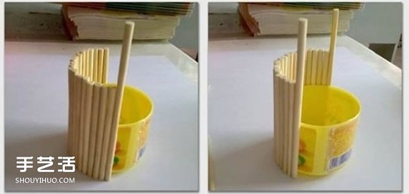 口香糖瓶子废物利用DIY手工制作水桶模型(图2)