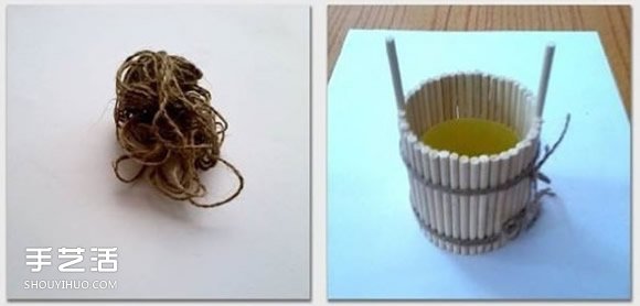 口香糖瓶子废物利用DIY手工制作水桶模型(图3)