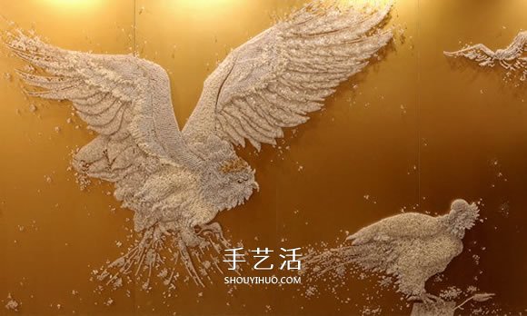 复杂且有诗意 利用扣子和钉子DIY制作创意画(图6)