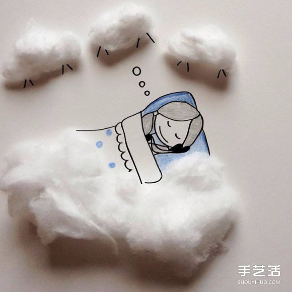 创意画作品欣赏：讲述可爱女生的日常生活(图5)