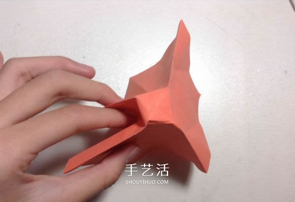 怎么折纸月季花的方法 手工月季花的折法图解(图22)