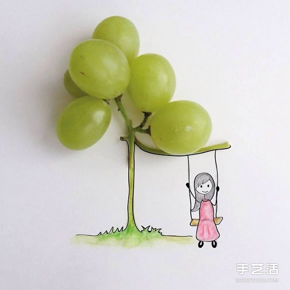 创意画作品欣赏：讲述可爱女生的日常生活(图1)
