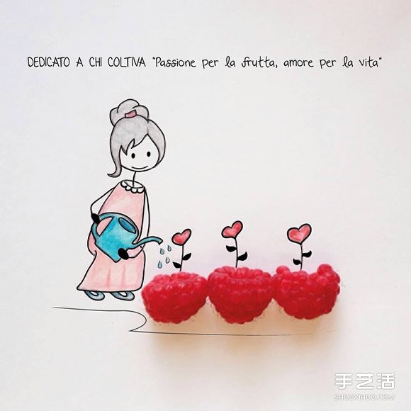 创意画作品欣赏：讲述可爱女生的日常生活(图3)