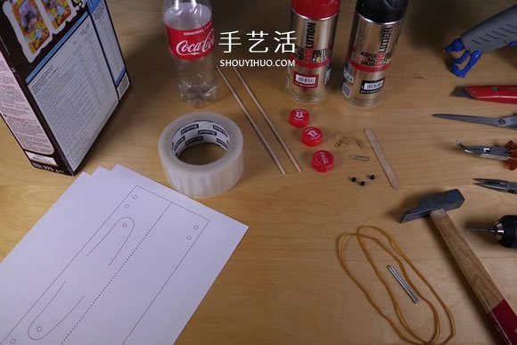 可乐瓶科技小制作 DIY橡皮筋动力飞机的方法(图2)