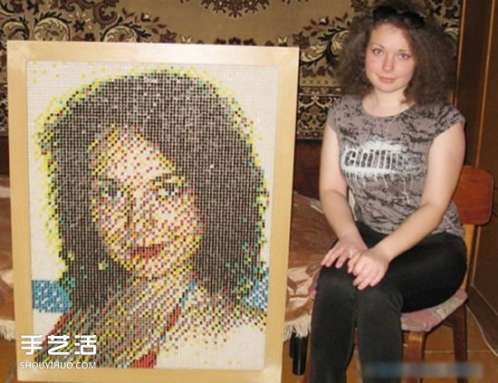 图钉画制作教程：他用一个月钉出女友肖像画 - 诺云双维造物网
