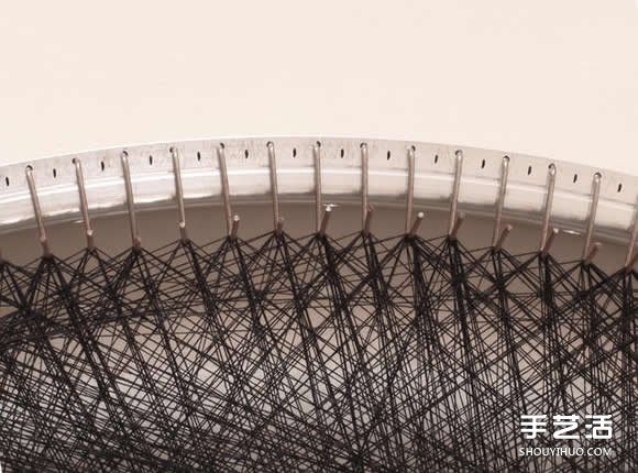 用棉线编织缠绕 完成朦胧复古的特殊人像画(图4)