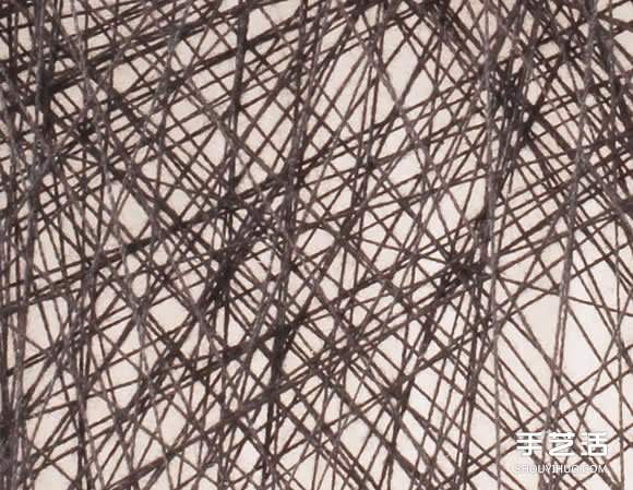 用棉线编织缠绕 完成朦胧复古的特殊人像画(图5)