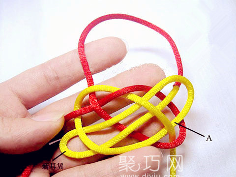 中国结编法图解之简单宽网目结编法教程(图5)