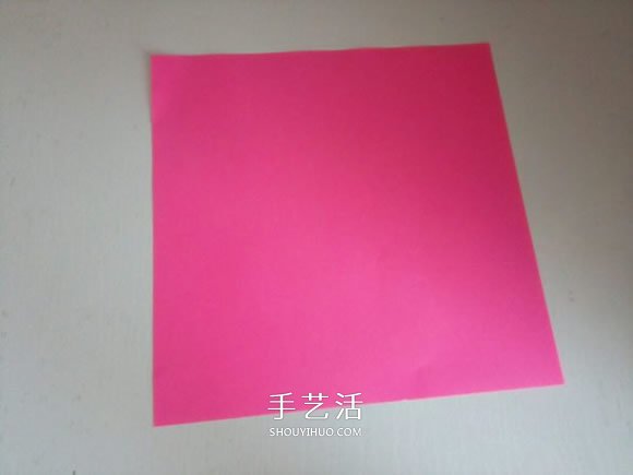 简单又漂亮五瓣纸花的折法步骤图解(图2)
