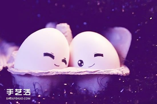 鸡蛋画画可爱图片欣赏 简单可爱鸡蛋手绘表情(图2)
