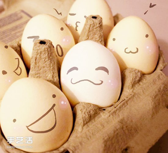 鸡蛋画画可爱图片欣赏 简单可爱鸡蛋手绘表情(图13)