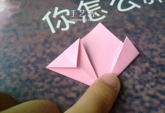 肯定学得会！超简单五瓣樱花的折纸方法步骤(图8)