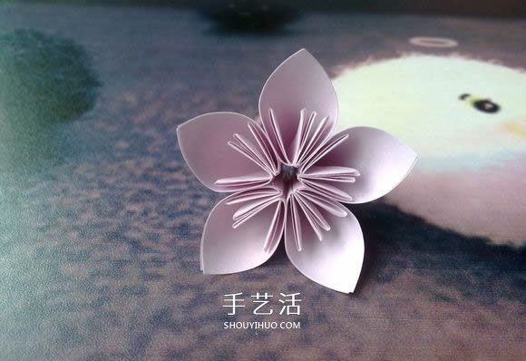 肯定学得会！超简单五瓣樱花的折纸方法步骤(图18)