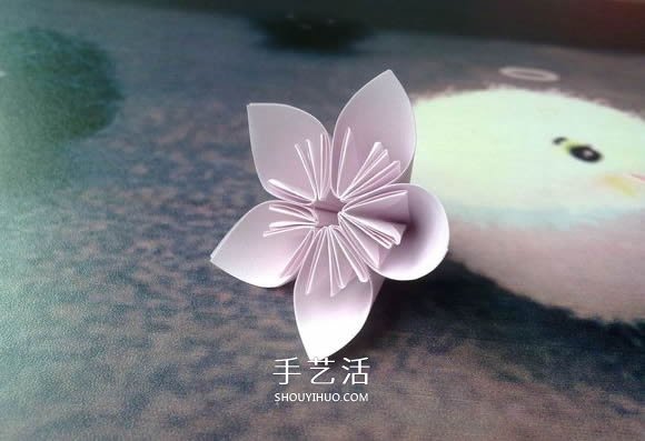 肯定学得会！超简单五瓣樱花的折纸方法步骤(图19)