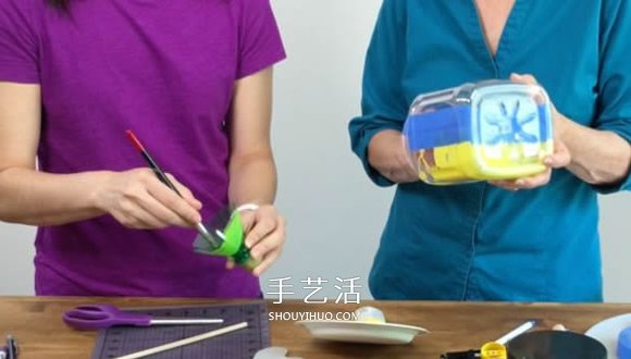 塑料瓶废物利用DIY制作儿童潜水艇玩具(图3)