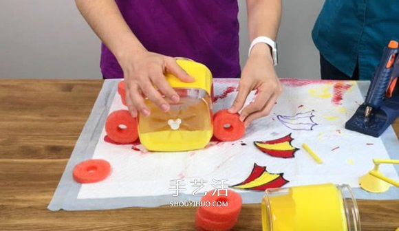 塑料瓶废物利用DIY制作儿童潜水艇玩具(图7)