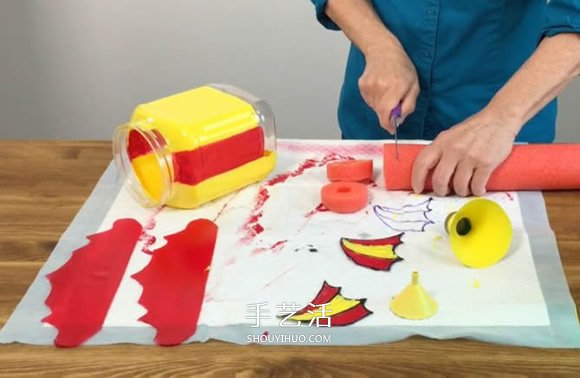 塑料瓶废物利用DIY制作儿童潜水艇玩具(图6)