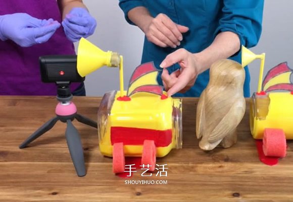 塑料瓶废物利用DIY制作儿童潜水艇玩具(图8)