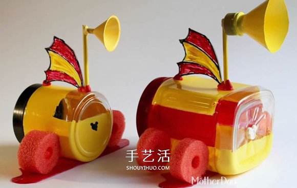 塑料瓶废物利用DIY制作儿童潜水艇玩具(图9)