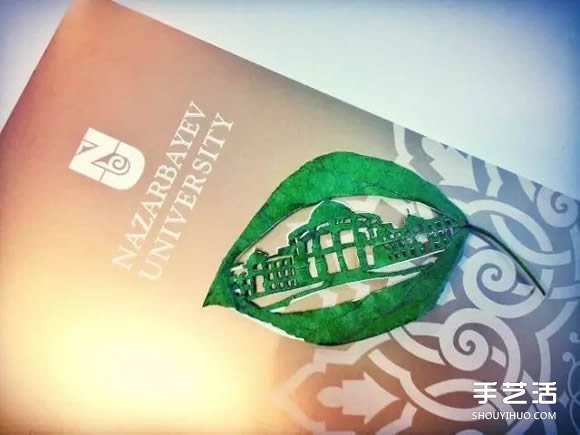 叶子切割画作品图片 精美手工叶切画图片欣赏(图12)