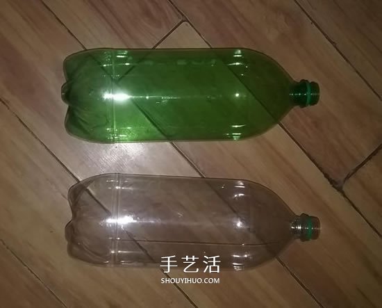 汽水瓶废物利用手工制作黑框太阳镜的方法(图2)