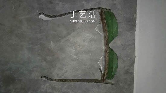 汽水瓶废物利用手工制作黑框太阳镜的方法(图6)