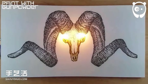 最酷炫的绘画方式：丹尼瑟文用火药作为颜料(图2)