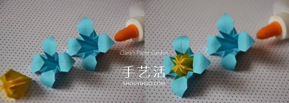 三张纸折八瓣花的折法图解 还能做成立体花球(图3)