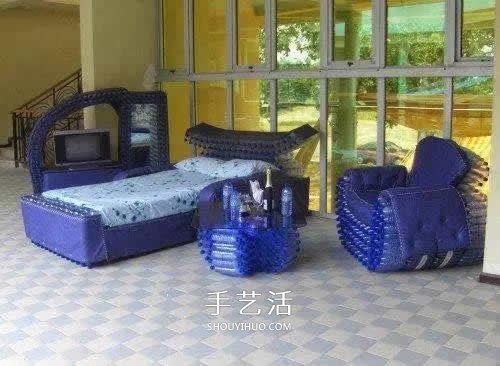 用塑料瓶做的小制作 凳子沙发垃圾桶随便选(图5)