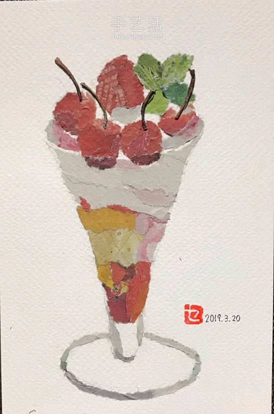 90岁老奶奶手撕报纸做拼贴画！展现平淡幸福(图11)