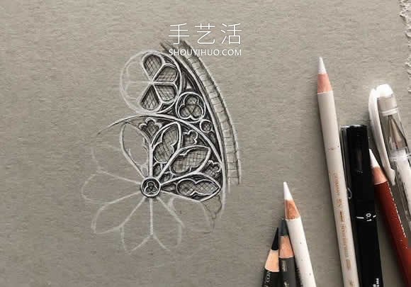 错综复杂的建筑图纸！捕捉哥特式建筑之美(图7)
