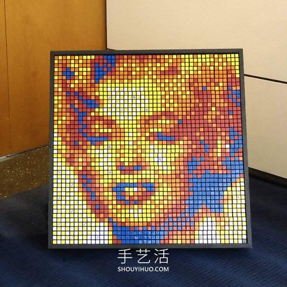 艺术家用数千个魔方DIY巨大的流行文化肖像(图5)