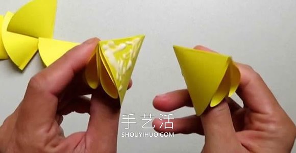 简单星花球的折纸制作方法图解教程(图8)
