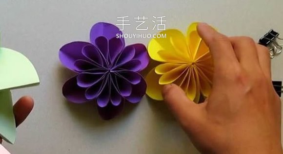 简单星花球的折纸制作方法图解教程(图9)