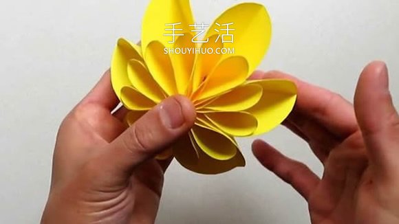 简单星花球的折纸制作方法图解教程(图8)
