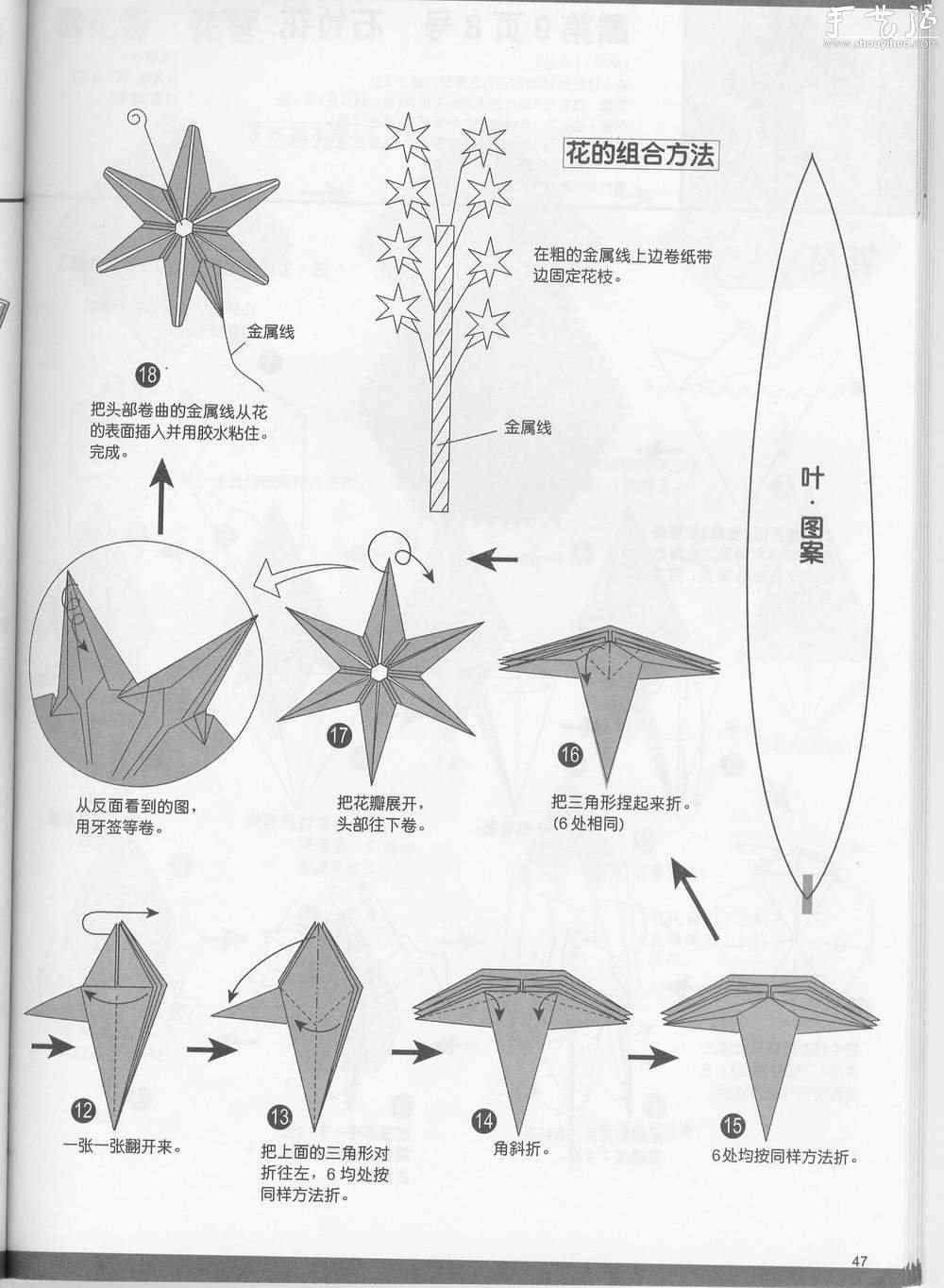 风信子折纸制作方法(图3)