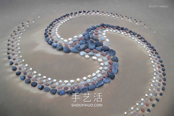 海滩上的拼搭艺术！令人赏心悦目的石头拼画(图4)