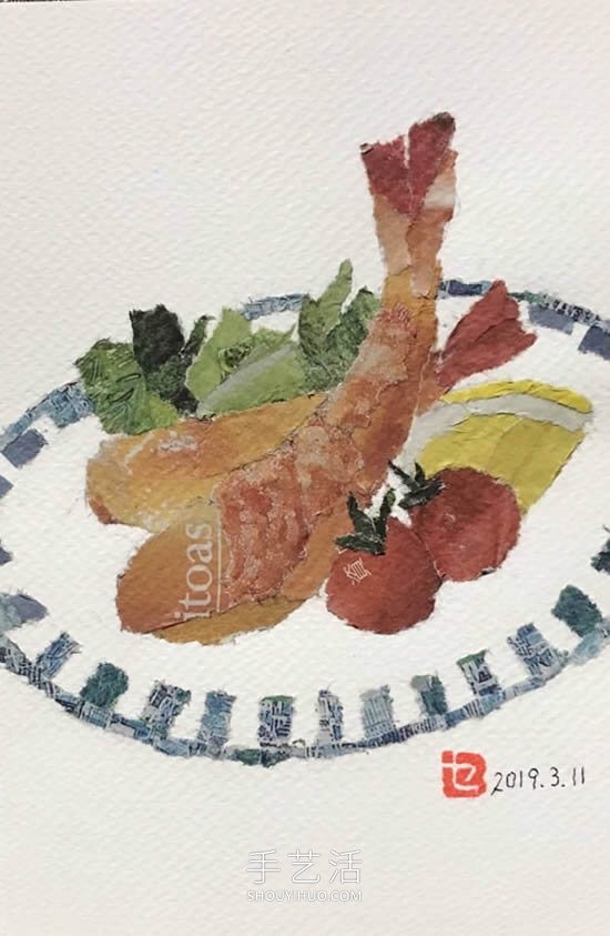 90岁老奶奶手撕报纸做拼贴画！展现平淡幸福(图8)