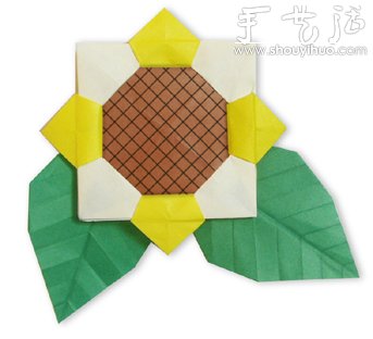 向日葵折纸方法 - 诺云双维造物网