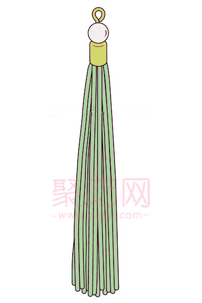 中国结流苏帽穗制作图解教程 - 诺云双维造物网